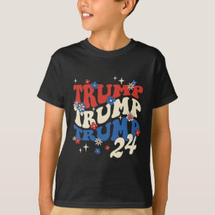 Trump 24 Groovy Retro 2024 T-Shirt