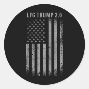 Trump 2,0 amerikanische Flagge Trump 47 2. Term Me Runder Aufkleber