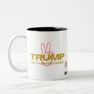 TRUMP 2: "DIE SAGA FORTGESETZT" ZWEIFARBIGE TASSE