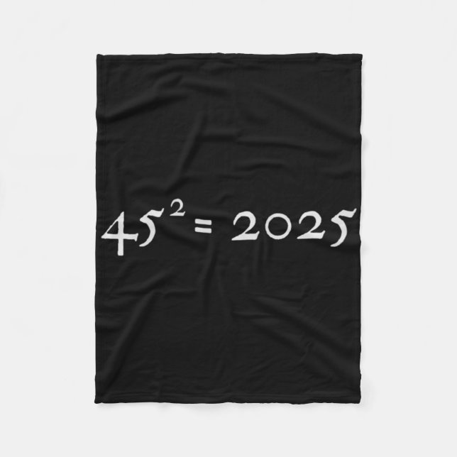 Trump 45^2=2025 Happy New Year Presidential Inaugu Fleecedecke (Vorderseite)