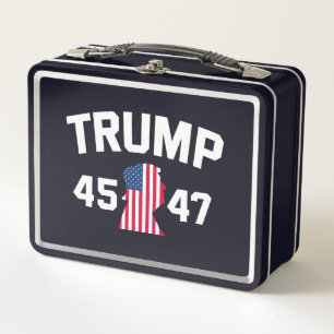 Trump 45 47 2024 Präsident Metall Brotdose