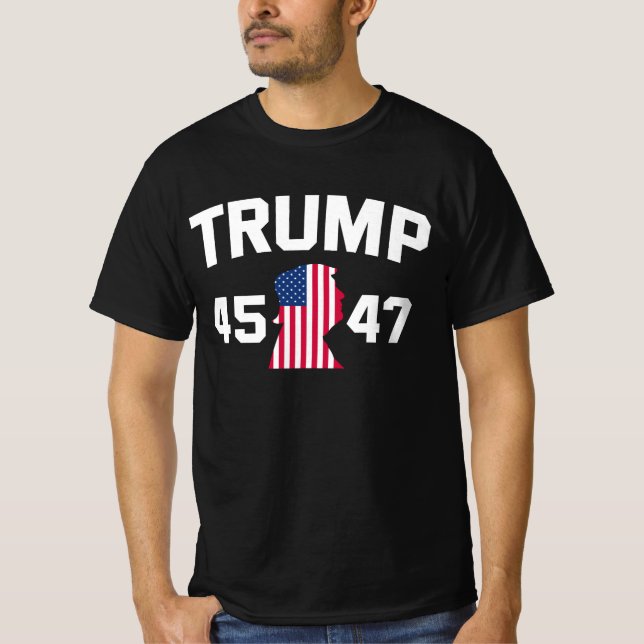 Trump 45 47 2024 Präsident T-Shirt (Vorderseite)