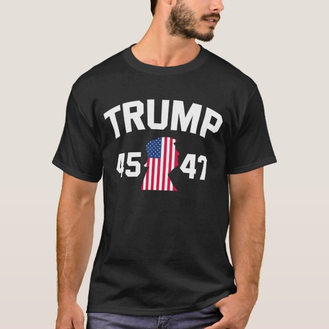 Trump 45 47 2024 Präsident T-Shirt (Vorderseite)