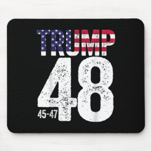 Trump 45-47-48 American Flag 2028 Präsident Mousepad
