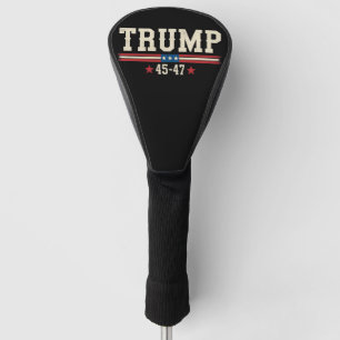 Trump 45 47 American USA Flag Retro Vintag Golf Headcover