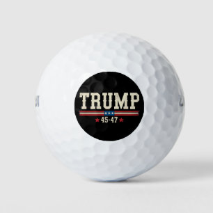 Trump 45 47 American USA Flag Retro Vintag Golfball