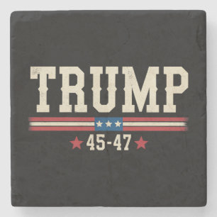 Trump 45 47 American USA Flag Retro Vintag Steinuntersetzer