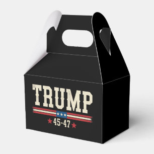 Trump 45 47 Amerikanische USA Flagge Retro Vintage Geschenkschachtel