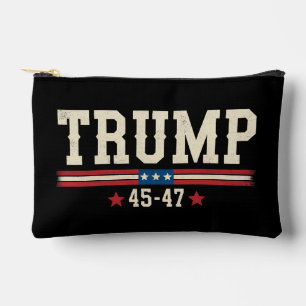 Trump 45 47 Amerikanische USA Flagge Retro Vintage Zubehörtasche