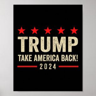Trump 45 47 (auf der Rückseite) nehmen Amerika zur Poster