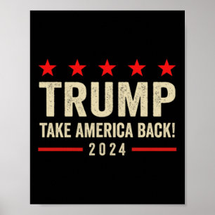 Trump 45 47 (auf der Rückseite) nehmen Amerika zur Poster