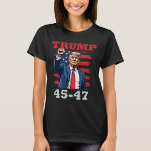 Trump 45-47 Bold Presidential Design Für Trump Sup T-Shirt