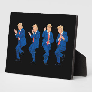 Trump 45 47 Funny Dance Dancing USA Präsident Fotoplatte