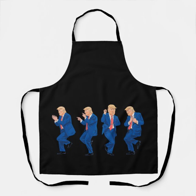 Trump 45 47 Funny Dance Dancing USA Präsident Schürze (Vorderseite)