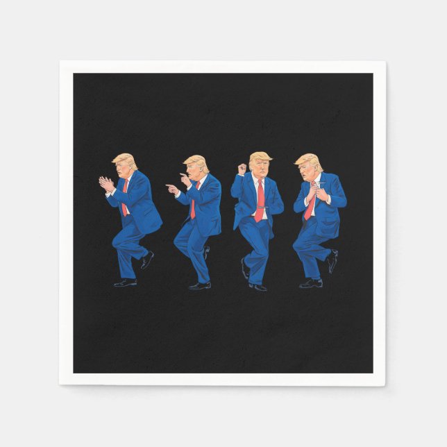 Trump 45 47 Funny Dance Dancing USA Präsident Serviette (Vorderseite)