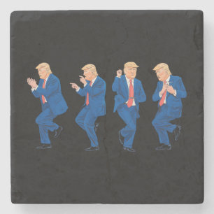 Trump 45 47 Funny Dance Dancing USA Präsident Steinuntersetzer