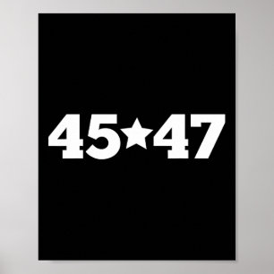 Trump 45 47 Ich stimme für Trump Gott segne Amerik Poster