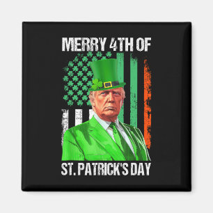 Trump 45 47 Leprechaun Hat Merry 4. von St Patrick Magnet