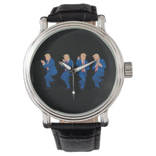 Trump 45 47 Lustiger Tanz Tanzen USA Präsident Armbanduhr