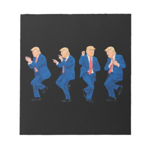 Trump 45 47 Lustiger Tanz Tanzen USA Präsident Notizblock