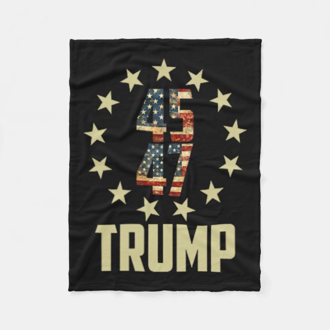 Trump 45 47 Mega Potus Fleecedecke (Vorderseite)