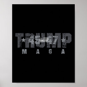 Trump 45-47 Mega US-Flagge 2025 Präsidentschaftswa Poster