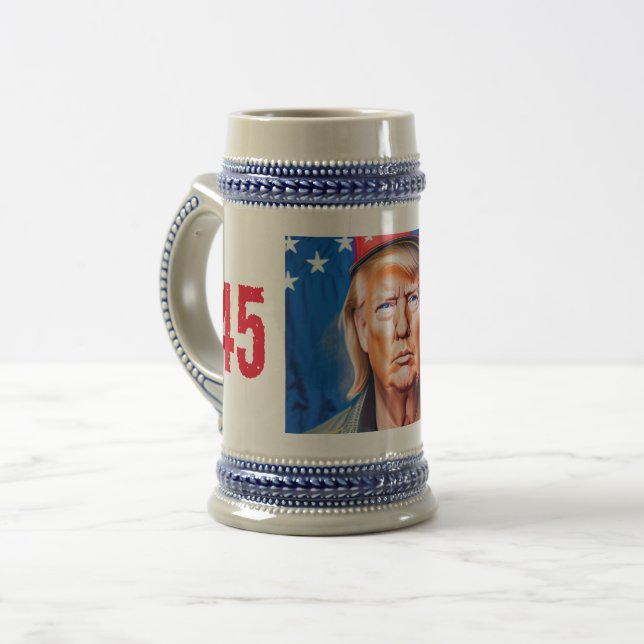 TRUMP 45 47 Patriot-Tasse Bierglas (Vorderseite Links)