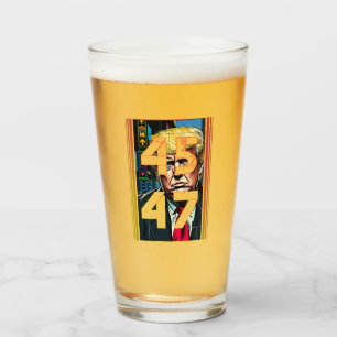 Trump 45 47 Pop Art Portrait Glas