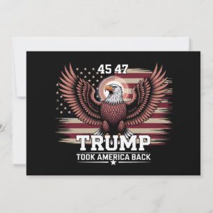 Trump 45. 47. Präsident Flag 2025 Adler Amerika Einladung