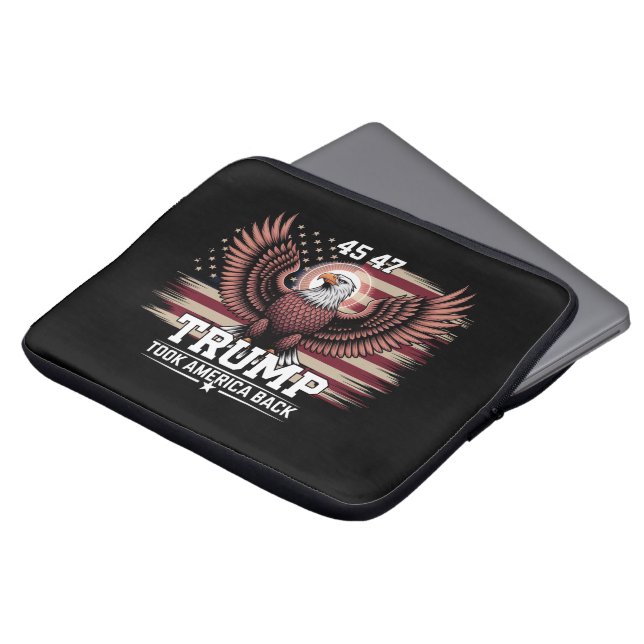 Trump 45. 47. Präsident Flag 2025 Adler Amerika Laptopschutzhülle (Vorne Oben)
