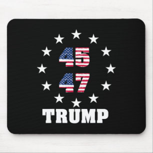Trump 45 47 Präsident Flagge USA 2024 Gewinner 202 Mousepad