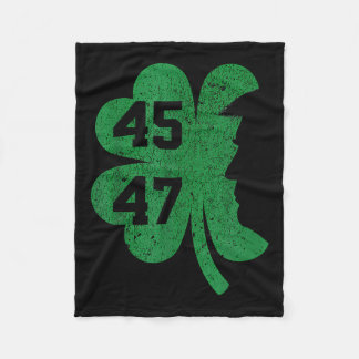 Trump 45 47 Präsident St. Patricks Day Kleeblatt L Fleecedecke