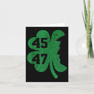 Trump 45 47 Präsident St. Patricks Day Kleeblatt L Karte