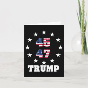 Trump 45 47 Präsident Usa-Flagge 2024 2025 Gewinne Karte