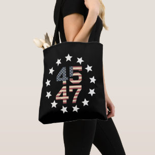 Trump 45 47 Sterne Vintage USA Amerikanische Flagg