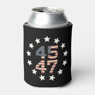 Trump 45 47 Sterne Vintage USA Amerikanische Flagg Dosenkühler