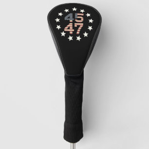 Trump 45 47 Sterne Vintage USA Amerikanische Flagg Golf Headcover