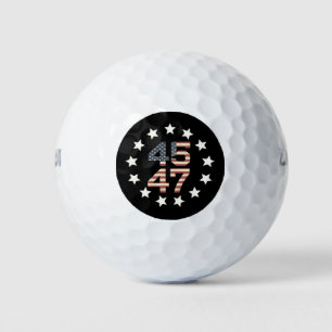Trump 45 47 Sterne Vintage USA Amerikanische Flagg Golfball