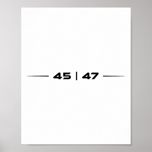 Trump 45 47 Trump Retro Futuristic Design Poster (Vorne)