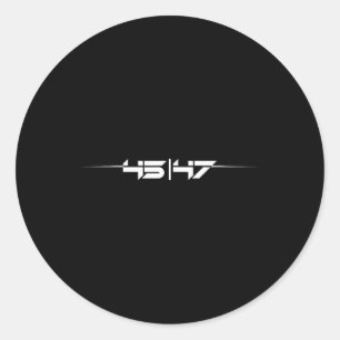 Trump 45 47 Trump Retro Futuristic Runder Aufkleber