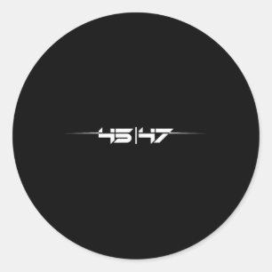 Trump 45 47 Trump Retro Futuristic Runder Aufkleber