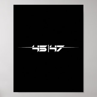 Trump 45 47 Trump Retro Futuristisch Poster