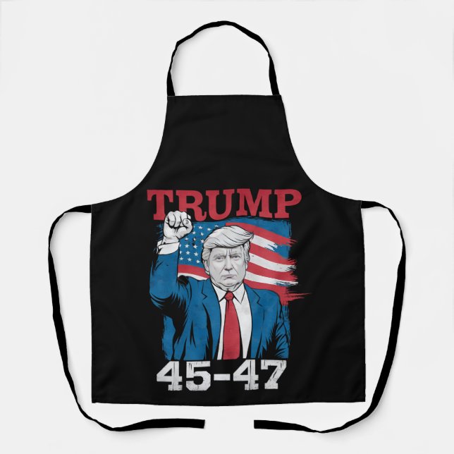 Trump 45 47 Vintag Retro USA Flag Schürze (Vorderseite)