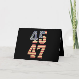 Trump 45 47 Vintage Amerika USA-Flagge Dankeskarte