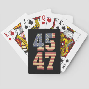 Trump 45 47 Vintage Amerika USA Flagge Spielkarten