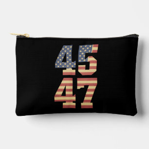 Trump 45 47 Vintage Amerika USA-Flagge Zubehörtasche