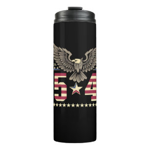 Trump 45 47 Vintage Amerikanische USA Adler Flagge Thermosbecher