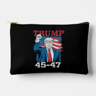 Trump 45 47 Vintage Retro USA Amerikanische Flagge Zubehörtasche