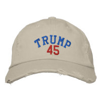 TRUMP 45 gestörte Chino Twill Cap - Stone