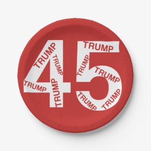 TRUMP 45. Präsident der US Paper Plate Pappteller